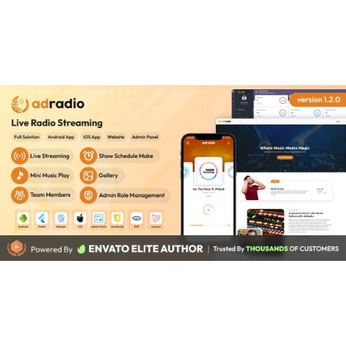 AdRadio – Yönetici Panelli Canlı Radyo Yayını Web Sitesi ve Uygulamaları
