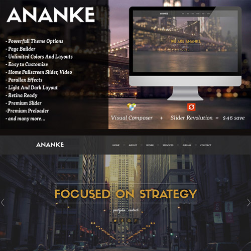 Ananke – Tek Sayfa Paralaks WordPress Teması