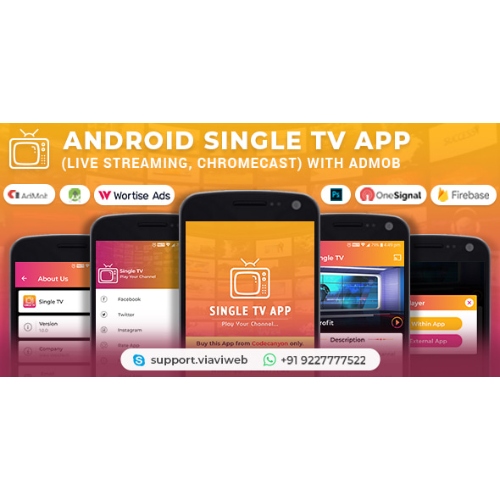 Admob ile Android Tek TV Uygulaması (Canlı Yayın, Chromecast)