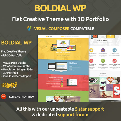 Boldial WP – 3D Portföylü Düz Yaratıcı Tema