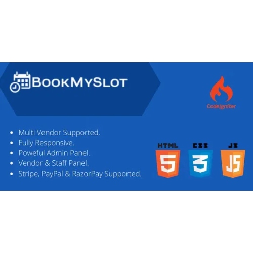 BookMySlot – Çoklu Satıcı Hizmeti Randevu ve Etkinlik Rezervasyonu PHP Yazılımı