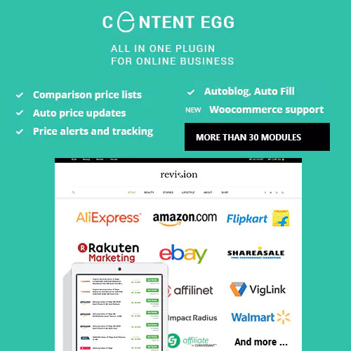 Content Egg – Ortaklık, Fiyat Karşılaştırma, Fırsat siteleri için hepsi bir arada eklenti