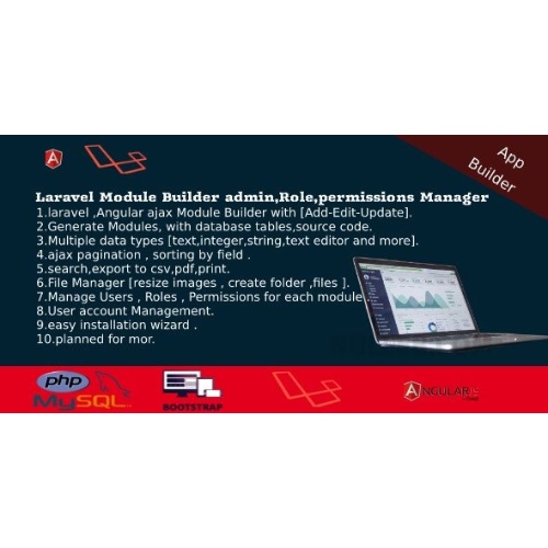 Kontrol Paneli Oluşturucu – CRUD, Kullanıcılar, Roller, İzin, Dosya Yöneticisi, Faturalar