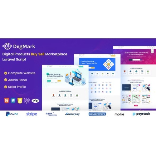DegMark – Dijital Ürünler Al Sat Pazaryeri Laravel Komut Dosyası