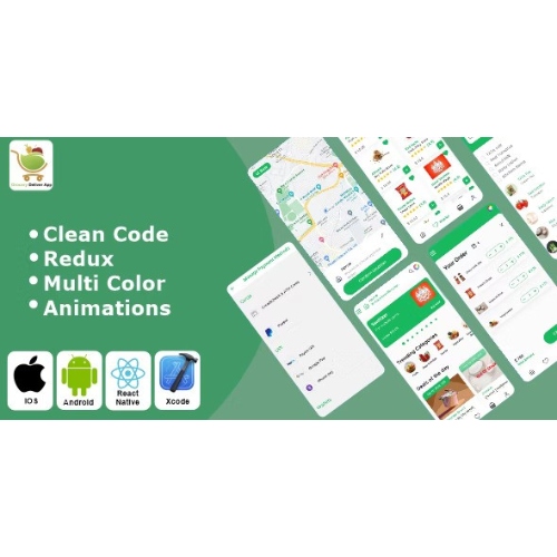 Market Uygulaması – Market Teslimatı Uygulaması React Native iOS/Android Uygulama Şablonu