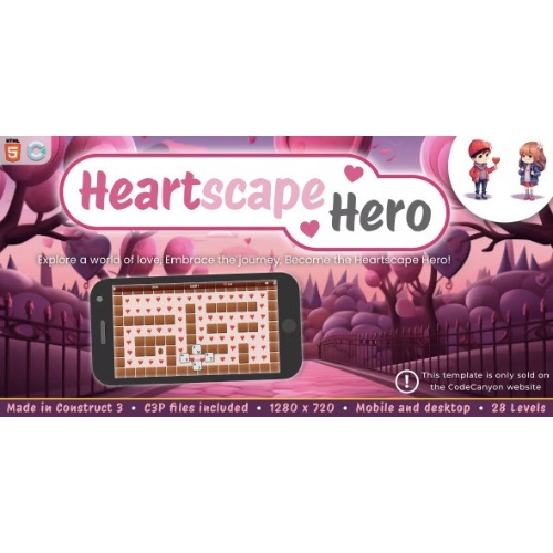 Heartscape Hero – HTML5 Labirent oyunu