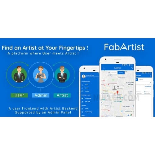 İş İçin Kiralama – Muhteşem Sanatçı Android | 2 Uygulama | Müşteri Uygulaması + Sanatçı Uygulaması + Yönetici Paneli | Serbest çalışan