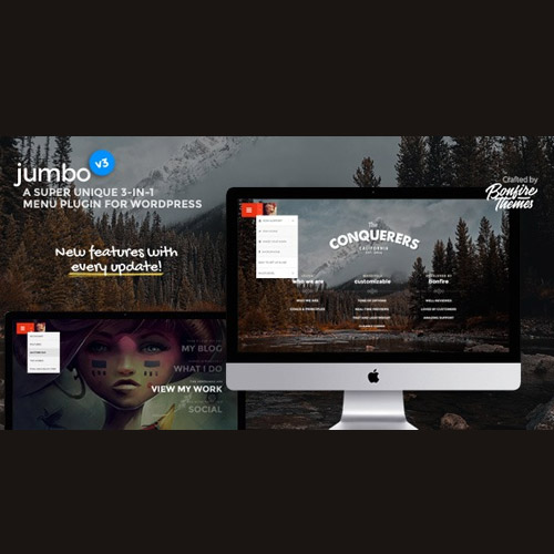 Jumbo: WordPress için 3'ü 1 arada tam ekran menü