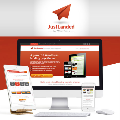 JustLanded – WordPress Açılış Sayfası