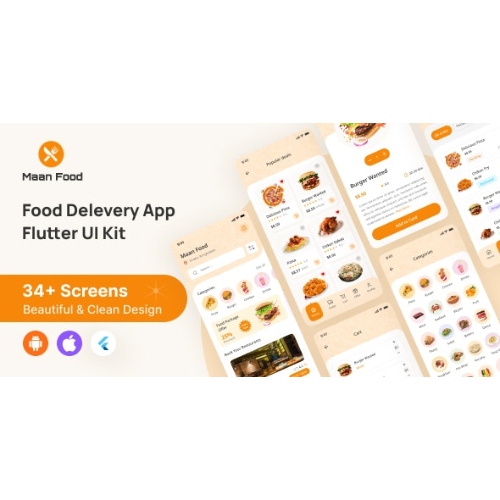 Maan Food-Flutter Yemek Dağıtımı Uygulaması Kullanıcı Arayüzü Kiti