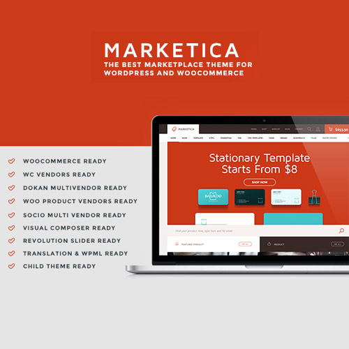 Marketica – e-Ticaret ve Pazaryeri – WooCommerce WordPress Teması