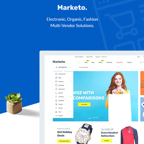 Marketo – e-Ticaret ve Çok Satıcılı Pazaryeri Woocommerce WordPress Teması