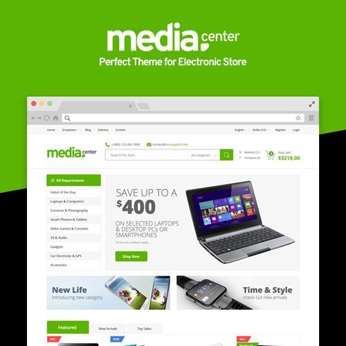 MediaCenter – Elektronik Mağazası WooCommerce Teması