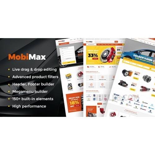 Mobimax – Otomobil Parçaları WordPress Teması + WooCommerce Mağazası