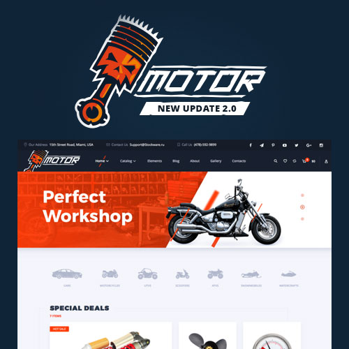 Motor – Taşıt Parçaları – Ekipman ve Aksesuarlar WooCommerce Mağazası