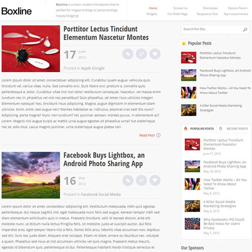 MyThemeShop Boxline WordPress Teması