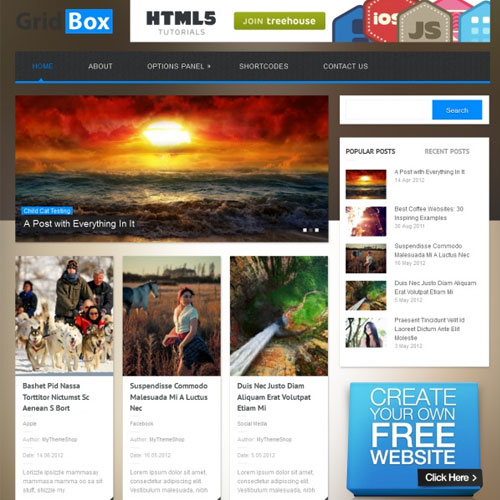 MyThemeShop Gridbox WordPress Teması