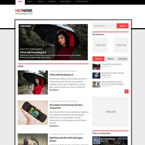 MyThemeShop Hotnews WordPress Teması