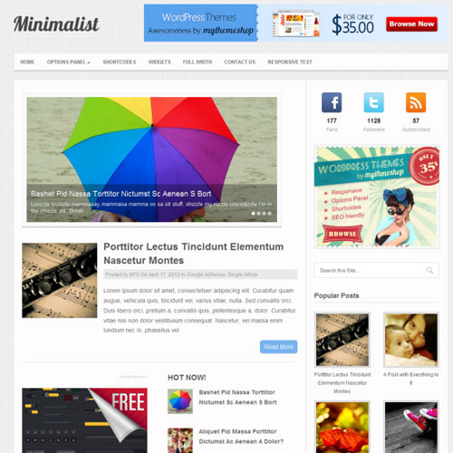 MyThemeShop Minimalist WordPress Teması
