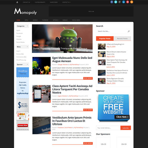 MyThemeShop Monopoly WordPress Teması