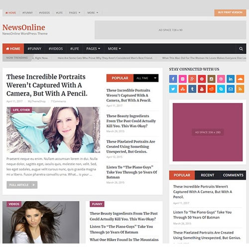 MyThemeShop NewsOnline WordPress Teması