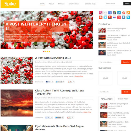 MyThemeShop Spike WordPress Teması