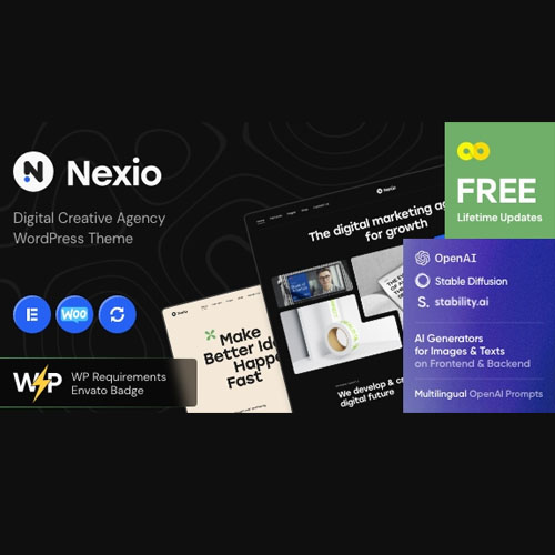 Nexio – Dijital Yaratıcı Ajans WordPress Teması + Yapay Zeka