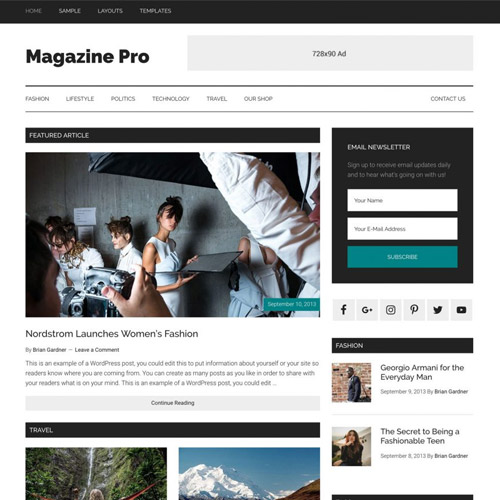 StudioPress Magazine Pro Genesis WordPress Teması