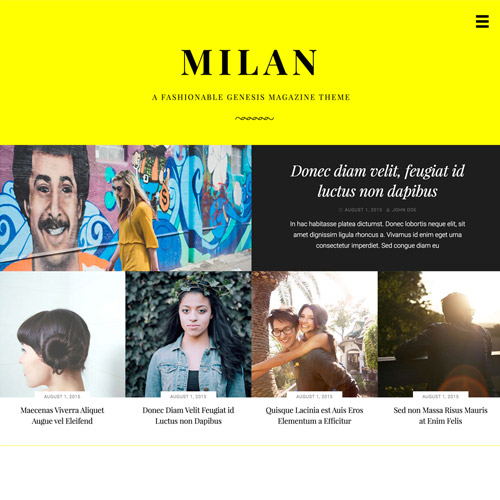 StudioPress Milan Pro Genesis WordPress Teması