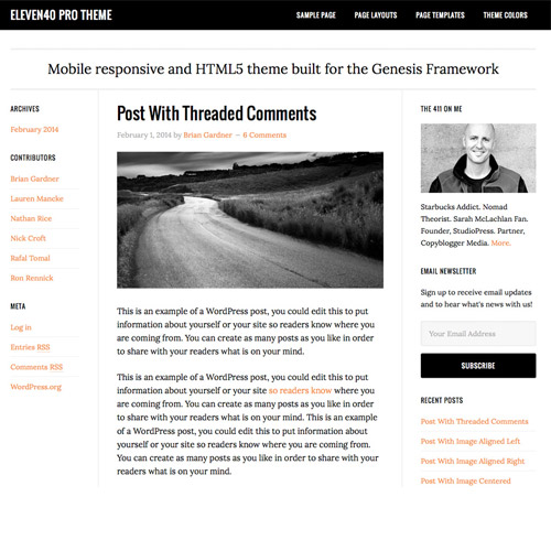 StudioPress eleven40 Pro Genesis WordPress Teması