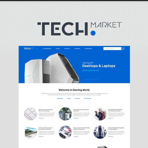Techmarket – Çoklu Demo ve Elektronik Mağazası WooCommerce Teması
