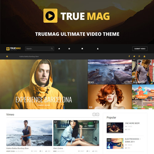 True Mag – Video ve Dergi için WordPress Teması