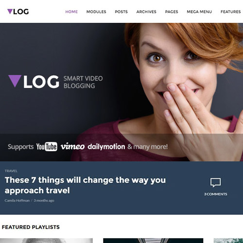 Vlog – Video Blogu / Dergi WordPress Teması