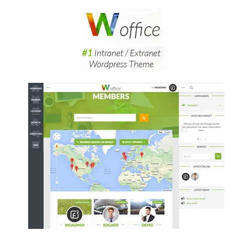 Woffice – Intranet/Extranet WordPress Teması