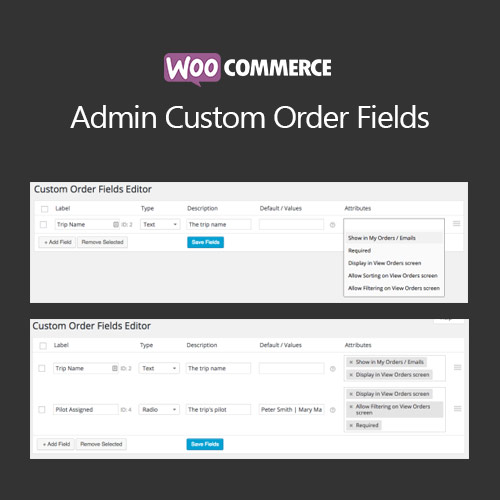 WooCommerce Yöneticisi Özel Sipariş Alanları