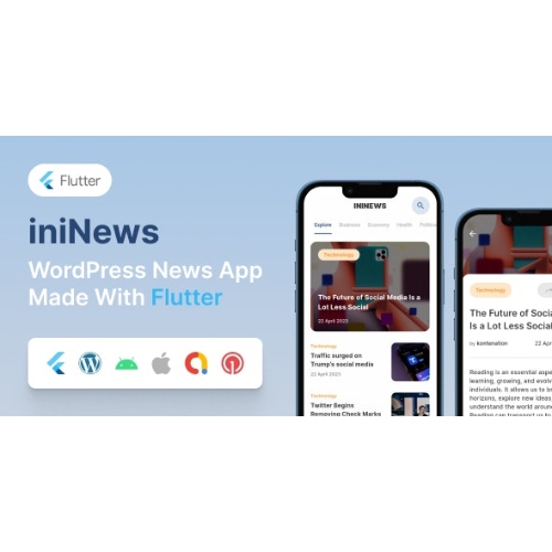 iniNews – WordPress için Flutter mobil uygulaması