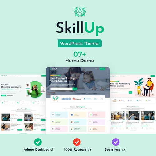 SkillUp – Çevrimiçi Eğitim WordPress Teması