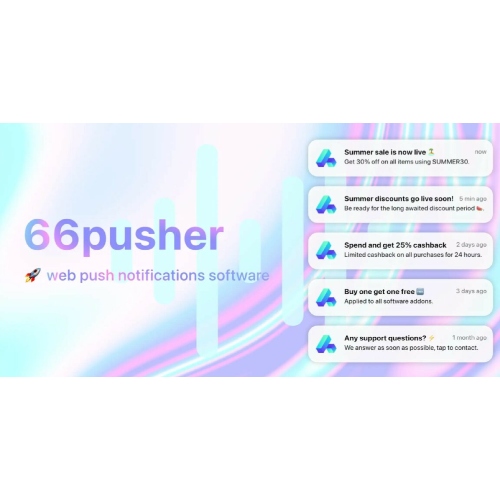 66pusher – Web push bildirimleri
