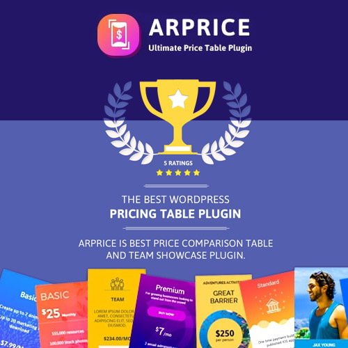 ARPrice – Duyarlı WordPress Fiyatlandırma Tablosu Eklentisi