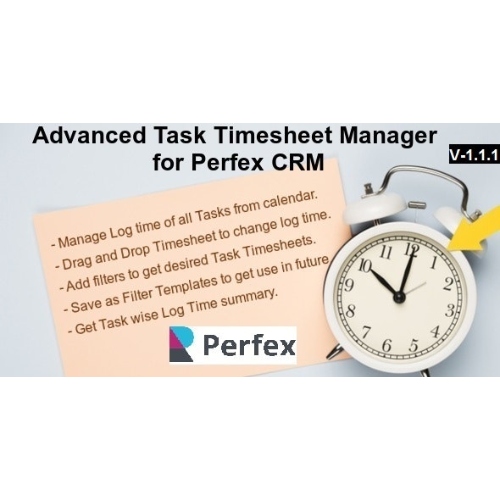 Perfex CRM için Gelişmiş Görev Zaman Çizelgesi Yöneticisi Modülü