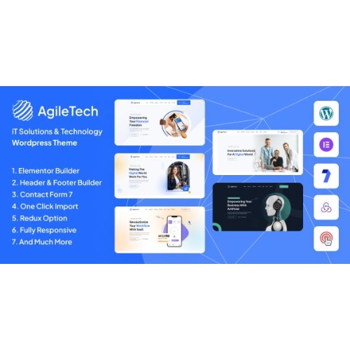 BT Çözümleri ve Teknoloji Çok Amaçlı Elementor WordPress Teması – Agiletech