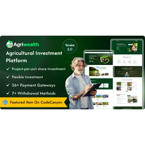 AgriWealth – Tarımsal HYIP Yatırım ve E-ticaret Çözümü