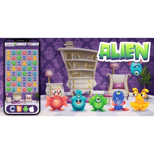 Alien Connect – HTML5 Oyunu, Yapı 3 Alien Connect – HTML5 Oyunu, Yapı 3 - Görsel 1