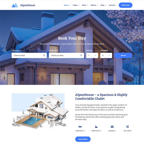 AlpenHouse – Profesyonel WordPress Apartman Rezervasyon Teması AlpenHouse – Profesyonel WordPress Apartman Rezervasyon Teması - Görsel 1