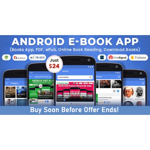 Android E-Kitap Uygulaması (Kitap Uygulaması, PDF, ePub, Çevrimiçi Kitap Okuma, Kitap İndirme)
