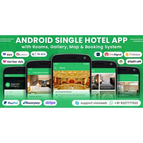 Odalar, Galeri, Harita ve Rezervasyon Sistemiyle Android Tek Otel Uygulaması