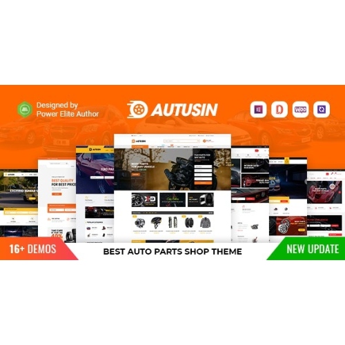 Autusin – Otomobil Parçaları ve Araba Aksesuarları Mağazası Elementor WooCommerce WordPress Teması