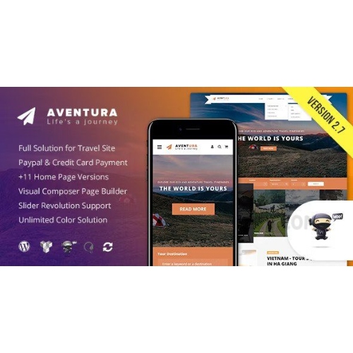 Aventura – Seyahat ve Tur Rezervasyon Sistemi WordPress Teması