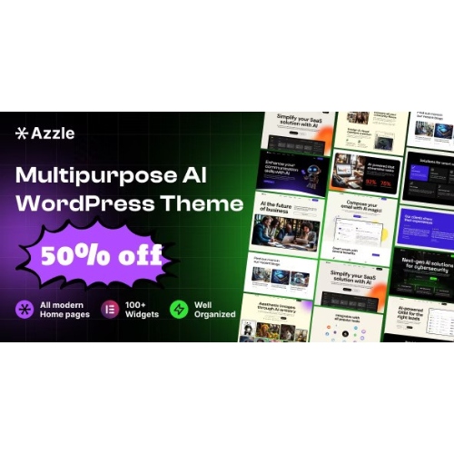 Azzle – SaaS ve Tech Startup Elementor WordPress Teması