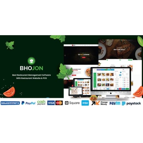 Bhojon – Restoran Web Sitesine Sahip En İyi Restoran Yönetim Yazılımı